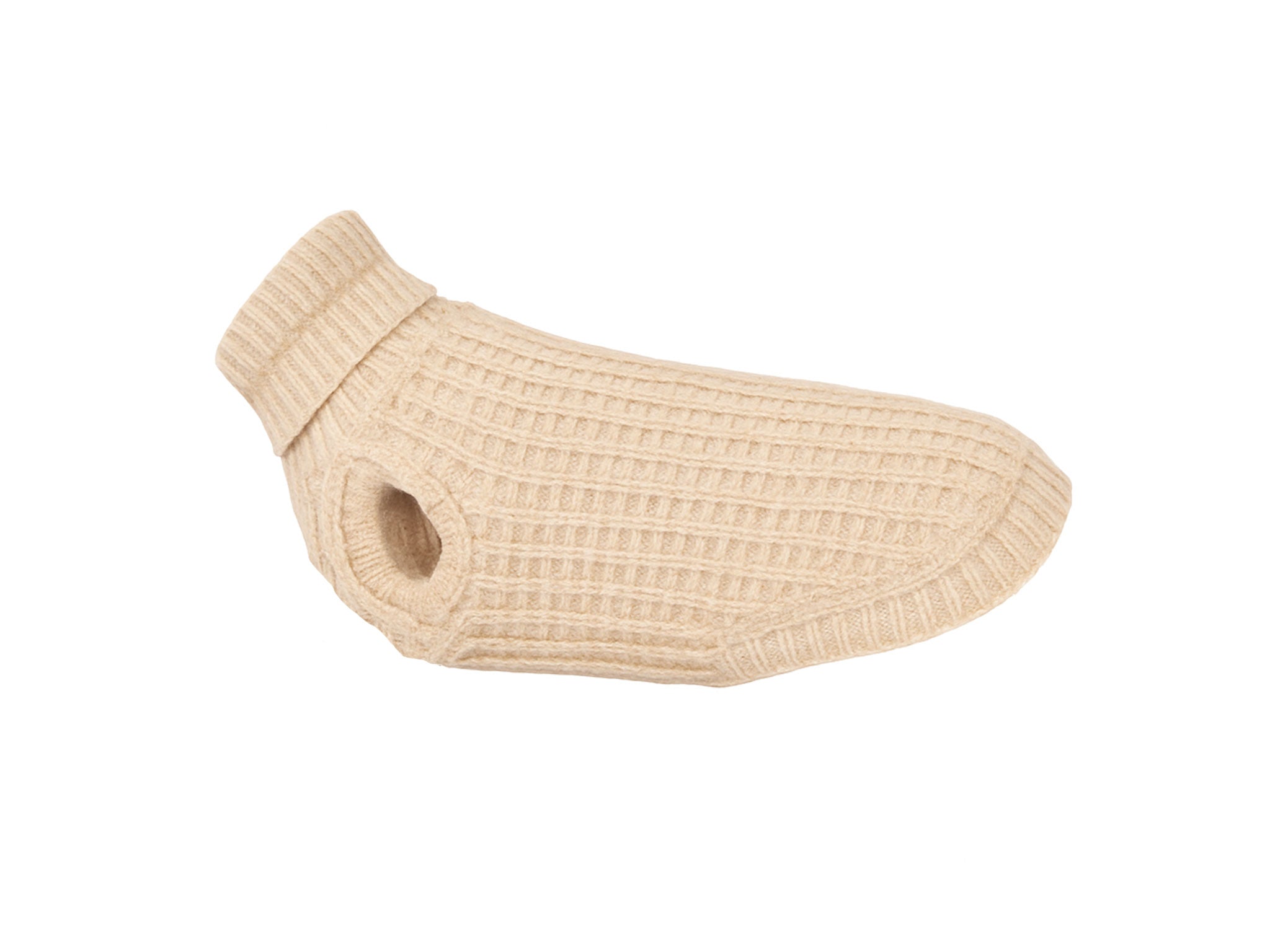 Maglioncino per Cani in Lanetta Beige – Morbido e Caldo a Treccia