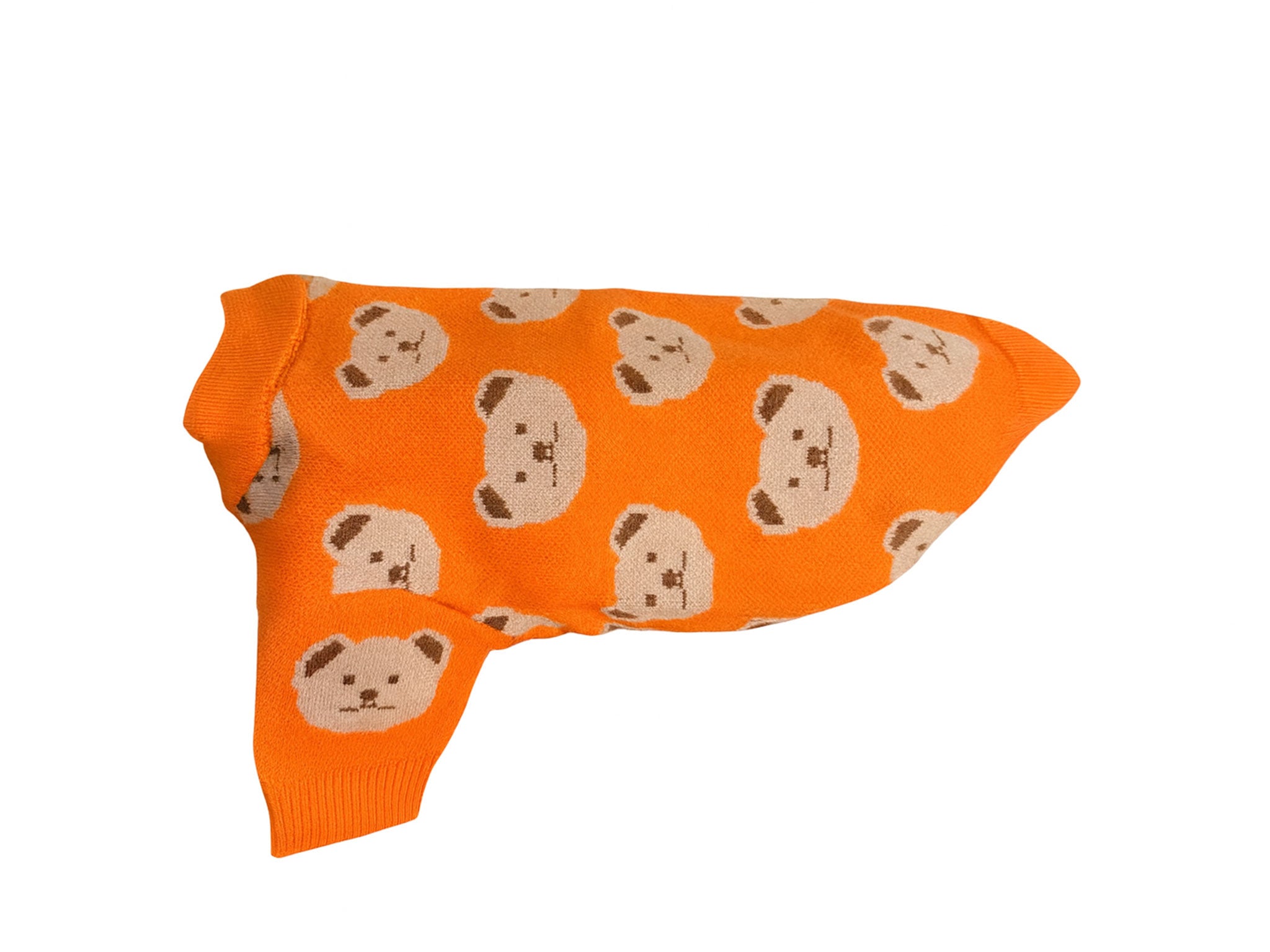 Maglioncino per Cani Arancione con Orsetti – Morbido ed Elegante