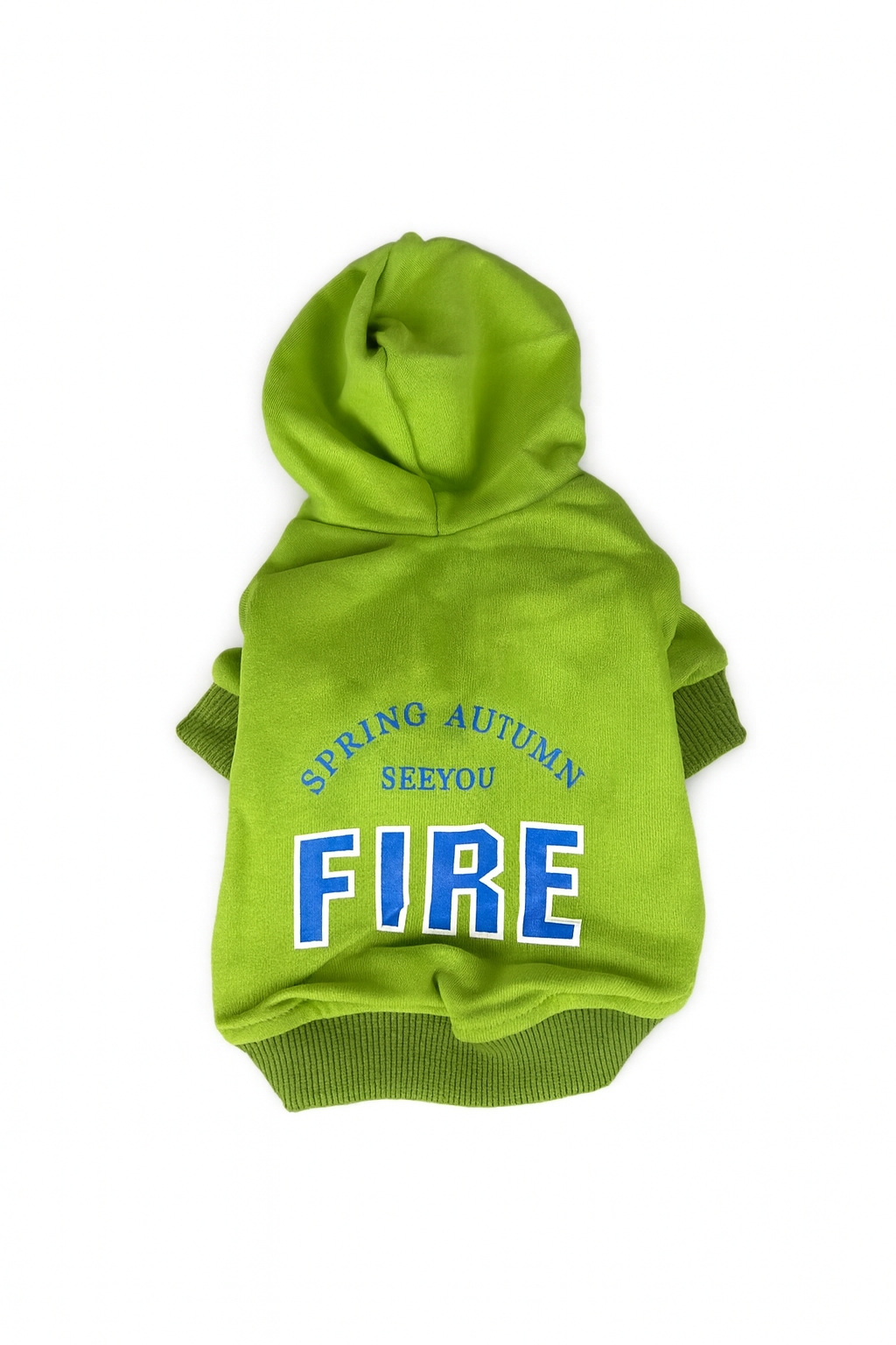 Felpa per cani con cappuccio “FIRE” – Verde