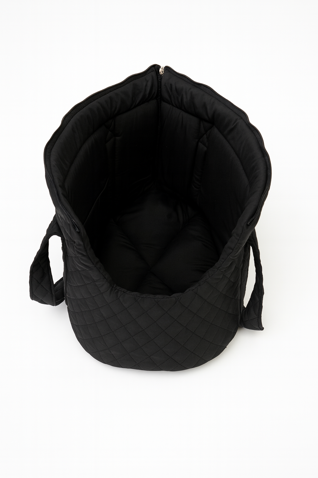 Borsa Trasportino Trapuntata Nera per Cani – Comfort & Stile Urbano