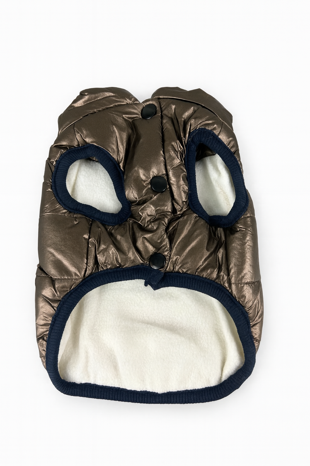Cappotto Piumino per Cani in Tessuto Metallico – Colore Nero Grafite