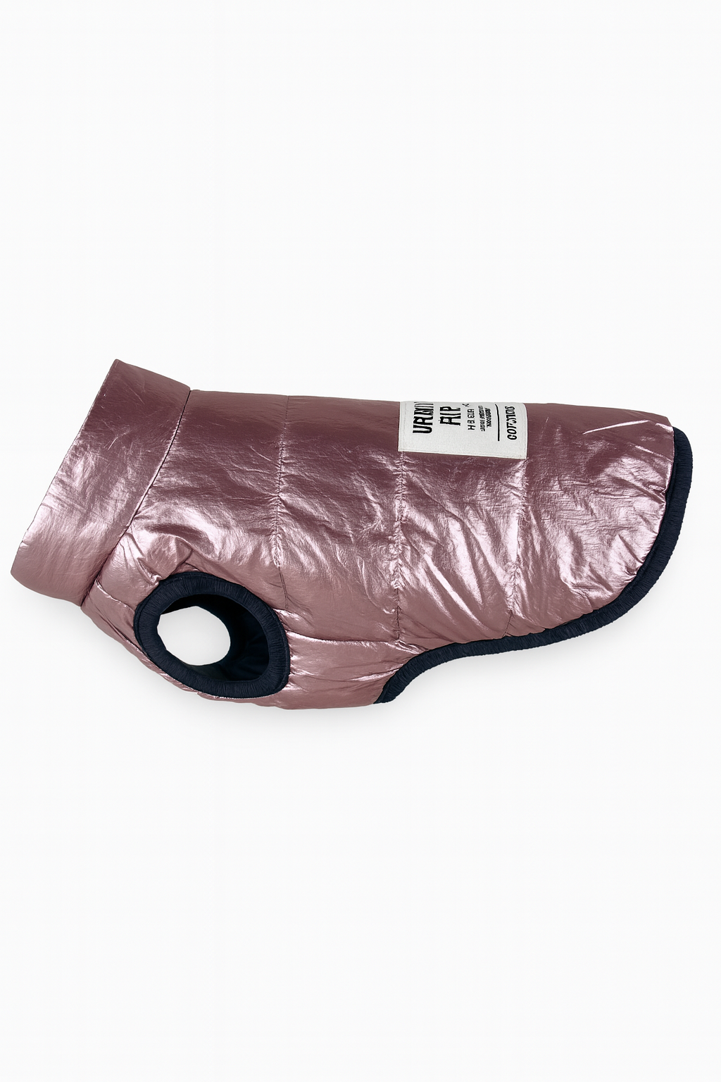 Cappotto Piumino per Cani in Tessuto Metallico – Colore Rosa