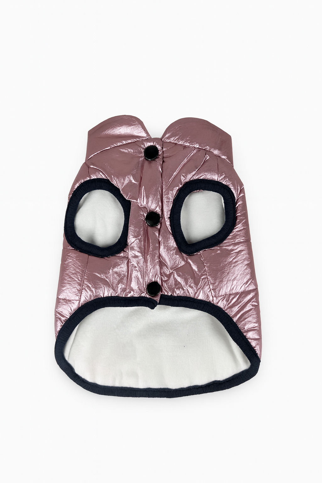 Cappotto Piumino per Cani in Tessuto Metallico – Colore Rosa